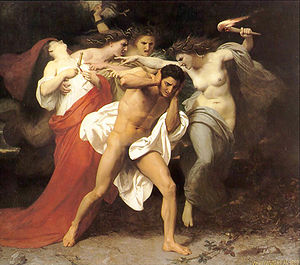 Orestes perseguido por las Furias, de William Adolphe Bouguereau