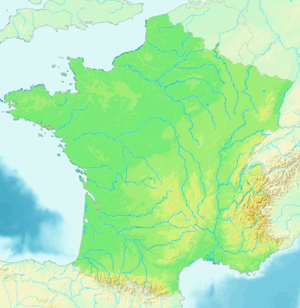 Ubicaci&oacute;n de Lyon en Francia